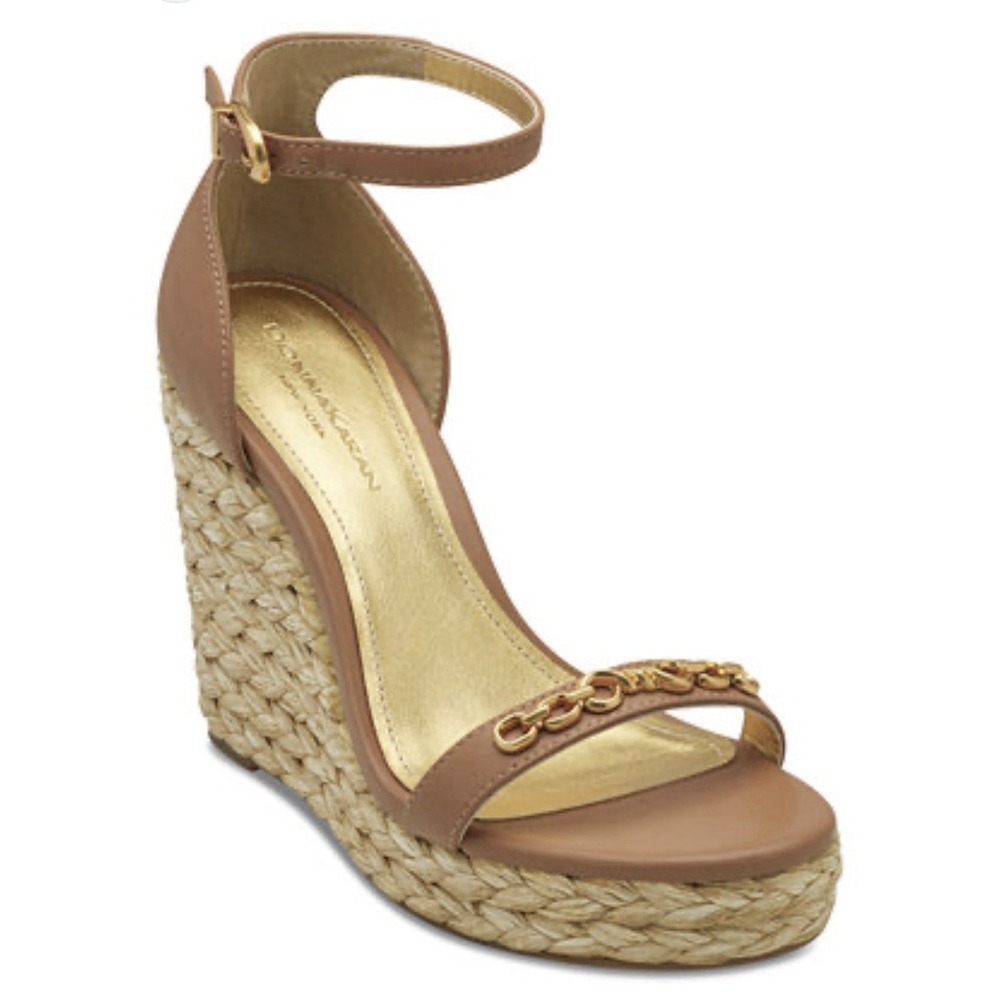 Donna Karan New York Yulissa Embellished Ankle-Strap‎ Espadrille Sandal Size 9.5